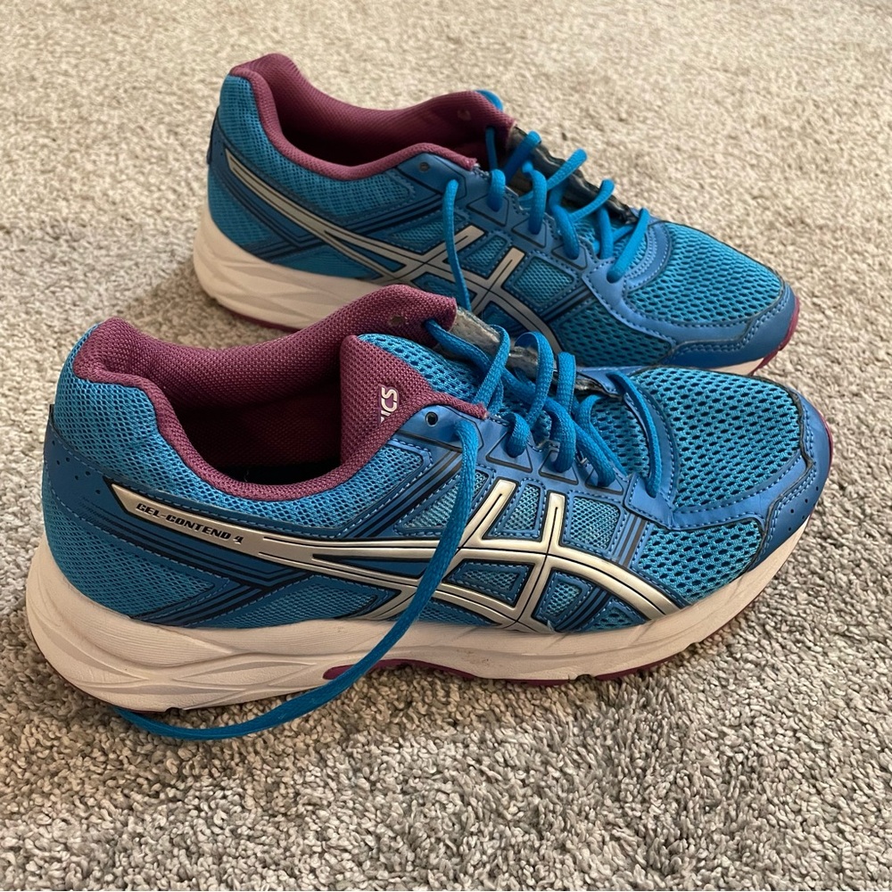 Asics Ortholite Women's Size 8.5 Gel Contend 4 T765N Blue Running Shoes Sneakers